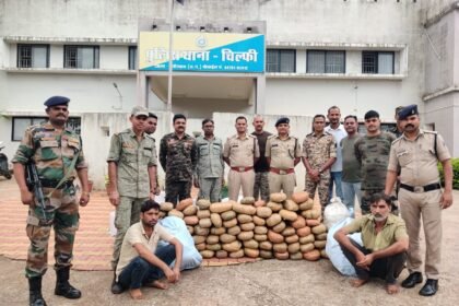 पुलिस का बड़ा प्रहार : 2 क्विंटल गांजा बरामद, दो तस्कर गिरफ्तार, 70 लाख की जप्ती