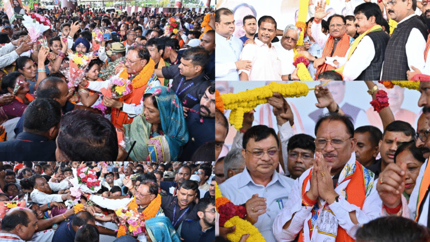 जापान-कोरिया दौरे से लौटे CM विष्णु देव साय का रायपुर एयरपोर्ट पर भव्य स्वागत, विदेशी निवेश पर बोले बड़ा बयान | देखें पूरा वीडियो उन्होंने क्या कहा